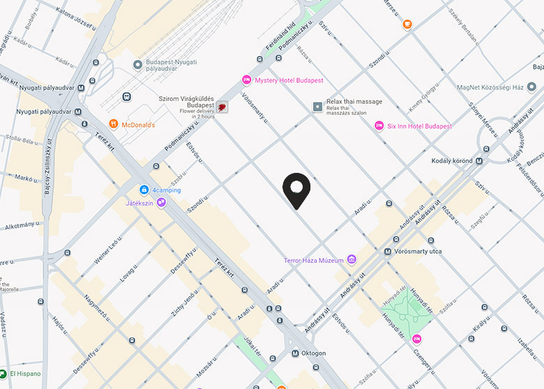 Map showing the exact address of Garden Hotel Boulevard.